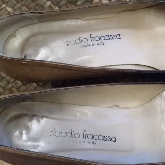 Beautiful Claudio Fracassa Heels Leather 7.5 - Picture 4 of 8